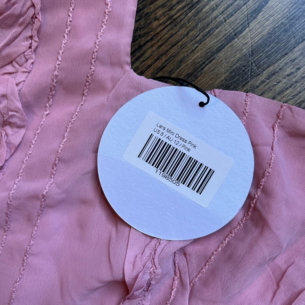 NWT Lars mini dress pink, size 8 - Picture 3 of 4